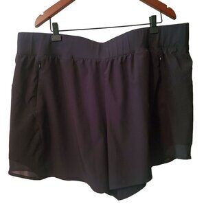 Tek Gear Black Workout Athletic Shorts Pockets Elastic Waist Plus Size 3X
